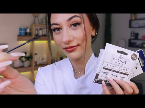 ASMR Beauty Salon RP for Sleep 🌸 Doing Your Brows & Lashes ~ layered sounds and personal attention