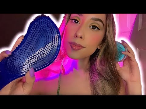 Brushing My Subscribers Hair & Mine (chatting) ASMR (personal attention)