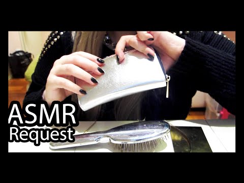 ❤ASMR Binaural HD❤ (REQUESTED) Black Nail Polish & Tapping / Scratching on Shiny Objects
