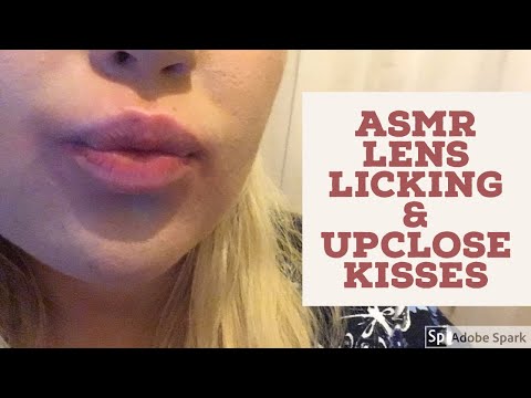 ASMR Lens Licking & Up Close Kisses (No Talking)