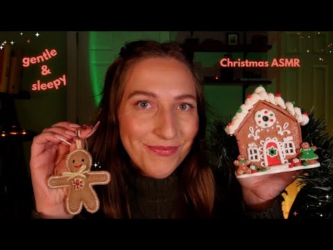 ASMR Gentle & Sleepy Triggers w/ Christmas Decor 🎄 Long Nails Tapping, Scratching & More 💚❤️