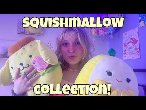 ASMR showing you my entire squishmallow collection! close up whispers and rambling 🦄🦋🐙