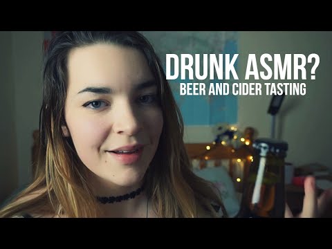 Drunk ASMR (Part 1) Beer and Cider Tasting Session with Mouth Sounds and Fizzing! [Binaural]