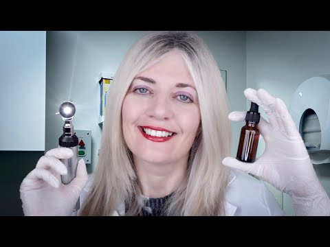 ASMR Ear Exam & Deep Ear Cleaning by Two Doctors - Otoscope, Fizzy Ear Drops, Gloves, Picking