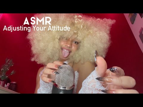 ASMR Adjusting Your Attitude | long nails, personal attention, sleep, rambles,  scratching
