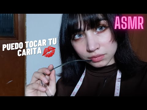 ASMR ¿PUEDO TOCAR TU CARITA? - MIDIENDO TU CARITA (mouth sounds)