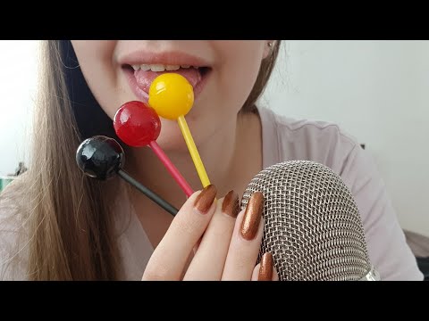 Trying out mouth coloring lollipops ASMR