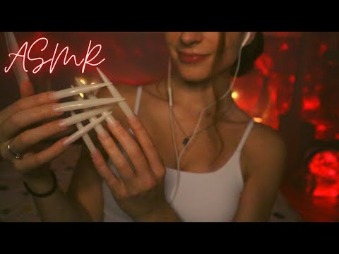 ASMR | Nail Tapping and Finger Fluttering with EXTREME LONG NAILS