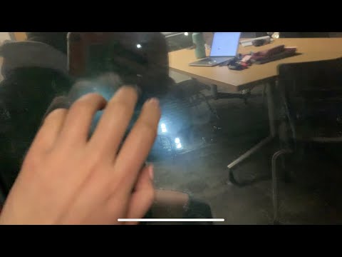 ASMR tapping in a college study room