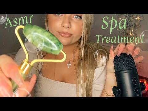 ASMR Sleepy Spa Roleplay | Tapping, Scratching, Layered Sounds 🥝