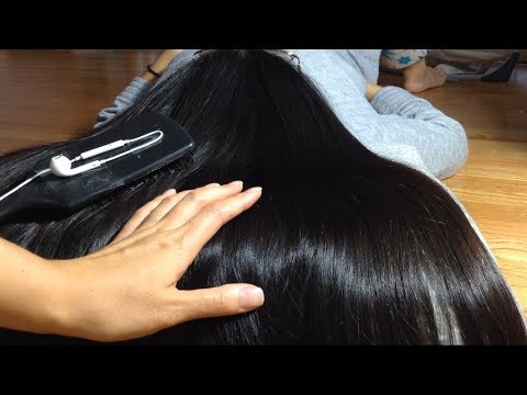 ASMR Can't Sleep? SLOWER PACED Hair Brushing Sounds to Help You Drift Away :) MIC ON THE BRUSH #2