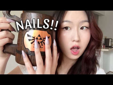 FAST NAIL TAPPING & RAMBLES 😙🫶🏻 tapping, rubbing & camera tapping💗 Feat. Jeauxette Beauty