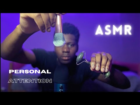 ASMR Personal Attention Tingles With Brushes And Jade Roller #asmr