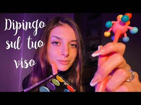 ASMR| Roleplay: disegno sul tuo viso🎨 (mouth sound, tracing & personal attention)