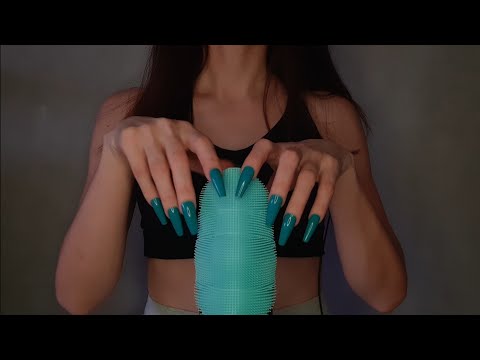 ASMR  Mic Scratching & Tapping Silikon for 100% SLEEP | No Talking with Long Nails