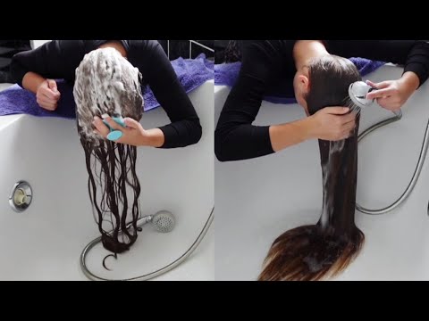 ASMR Washing My Hair | Hair Shampooing | Hair Wash Forward | No Talking