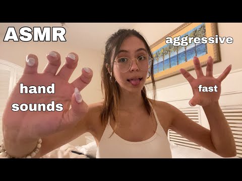 ASMR | Fast Aggressive Hand Sounds and Rambles (lofi random tiptoe classic)
