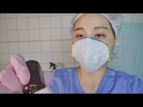 불면증균 감염자 멸균실 상황극｜머리털, 콧털, 눈썹털, 귓속, 피부 소독 ASMR