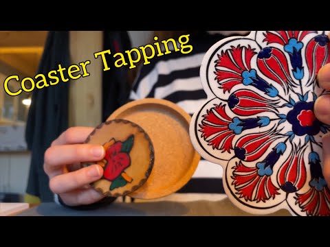 ASMR | Coaster tapping (wood, ceramic, …) 💞