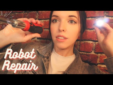 ⭐ASMR Robot Repair Service 🤖Mechanic RP, Rewiring (Typing & Flashlight Triggers)