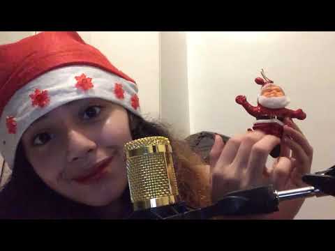 Christmas ASMR Tapping and Scratching | Trigger Words | Tongue Clicking