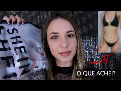 ASMR - COMPRINHAS DA SHEIN (pela primeira vez) BIQUÍNIS, PIJAMAS E ACESSÓRIOS..