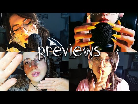 ASMR | Preview Compilation 100% Tingles Guaranteed (mouth sounds, roleplays, tapping, scratching + )