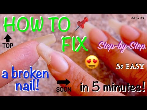 🆘 HELP YOU! ✔️ HOW to FIX a BROKEN NAIL at home in 5 minutes! ✅ EASY ☑️ STEP-by-STEP 📌 ✶ ❒