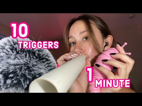ASMR | 10 triggers in 1 minute