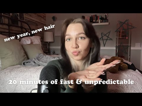 ASMR | 20 minutes of fast and unpredictable triggers 🌙✨ (snaps, scratching, + more)