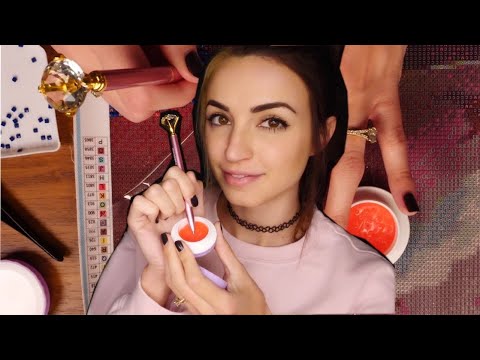 ASMR (Long) | Painting with Gems ~ Satisfying Relaxation