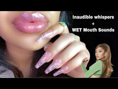 ASMR~ Inaudible Whispering Ariana Grande Song Lyrics (Tingly Mouth Sounds & Whispers )