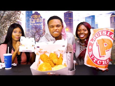 ASMR Dinner Popeyes Chicken Mukbang |  Squishies Mushies