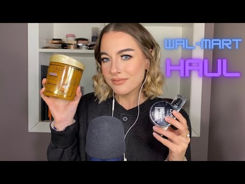 ASMR | the usual wal-mart haul but with two new products! (tapping, whispering, tracing, & more)
