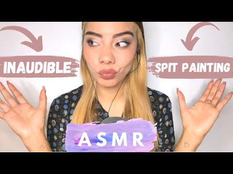 ASMR| Inaudible + Spit painting 💕| mouth sounds  🫶🏻