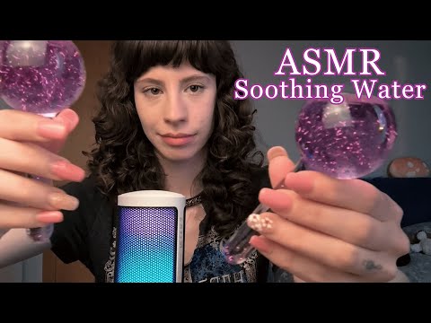ASMR - Sleep with relaxing Water Triggers (spray on mic, water globes, dropper)
