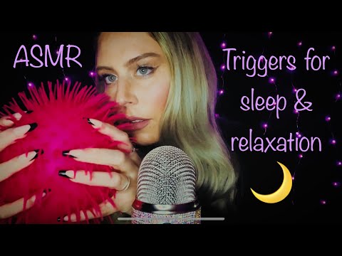 ASMR✨Sleepy triggers & mouth sounds✨(very little talking)⭐️🌙