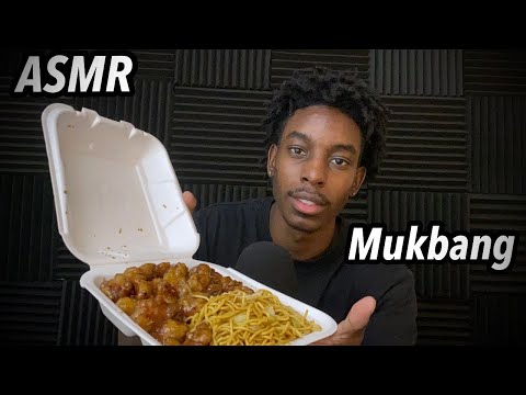 [ASMR] Panda Express mukbang eating sounds| tapping