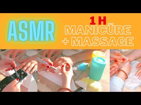 1 Stunde Maniküre, Nagel Pflege und Öl Hand Peeling / Massage [ASMR] Roleplay