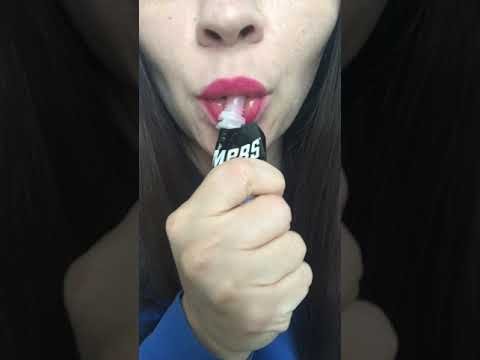 ASMR fruit squeeze snack pack 60 secs satisfying mouth sounds gulp tasty #applesauce #shorts