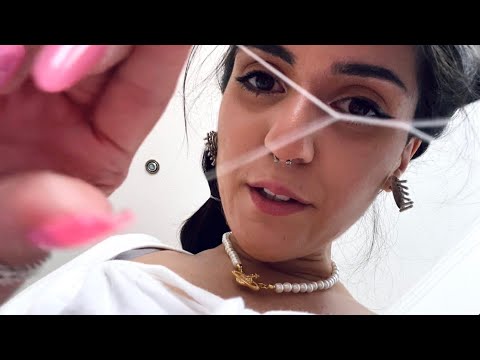 POV You’re Laying on My Lap ~ ASMR Eyebrow Threading & personal attention triggers (3)