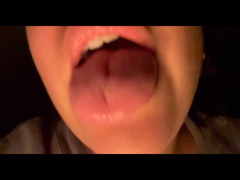 ASMR Candle Lit Len Licking + Heavy rain *mouth sounds, candle crackling, dim light, thunder, water