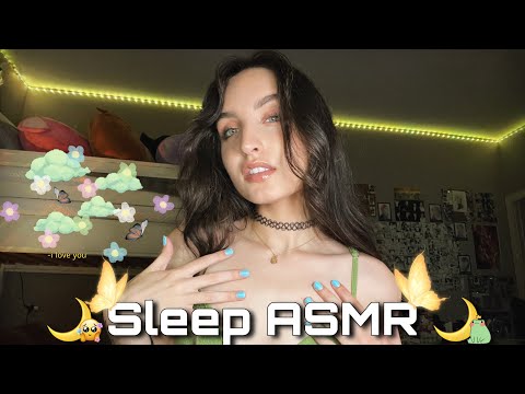 Sleepy ASMR 🌙 | Soothing Collarbone Tapping, Skin Brushing, Mic Gripping, Mouth Sounds +