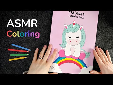 ASMR Color with Me! Sleep-Inducing Coloring 🌈 Unicorn Coloring Book