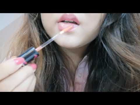 Asmr | aply lipstick on | mouth sounds