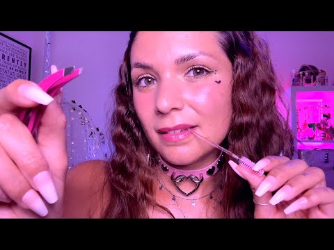 ASMR 10 Triggers On Your Face Up Close - Plucking, Lipgloss, Brushing, German/Deutsch