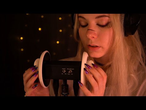 ASMR | Super Sensitive Unintelligible Whispers, Ear Blowing & Tapping - Ambient Rain