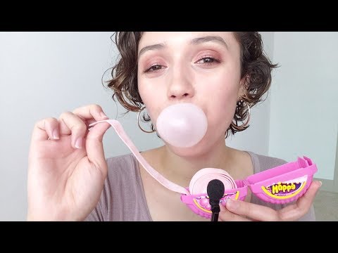 ASMR Gum Chewing 🍬|| Up Close Whispers || Popping, Tapping, Mouth Sounds