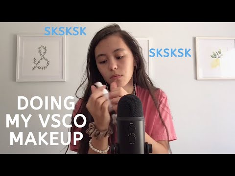 ASMR | Doing My VSCO Makeup | fast random triggers