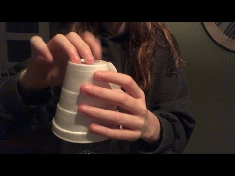Around your head ASMR [basically no talking] cups
